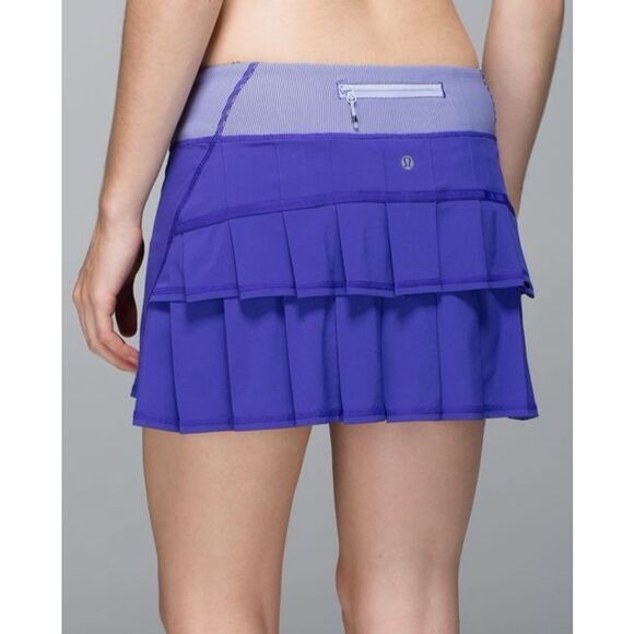 lululemon athletica Dresses & Skirts - Lululemon Women's Pace Rival Skort Size 4 Purple Short Bruised Berry/Wee Stripe